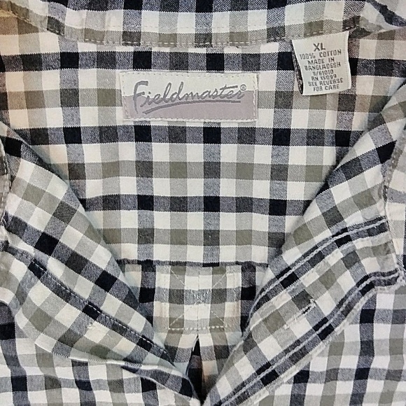 FieldMaster Men's Shirt Size XL Plaid Blue - Picture 4 of 5